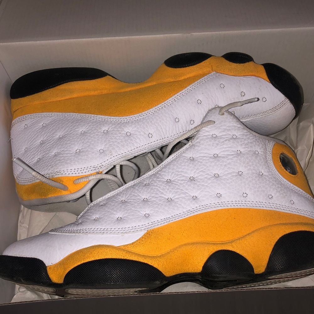 Jordan Men’s Athletic Shoes White and Yellow